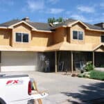 roof conversion and exterior home remodel framed roof and front porch progress