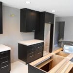 kitchen cabinet install at federal heights new home build
