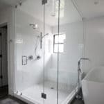 glass enclosed shower