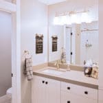 bathroom remodel, white cabinets